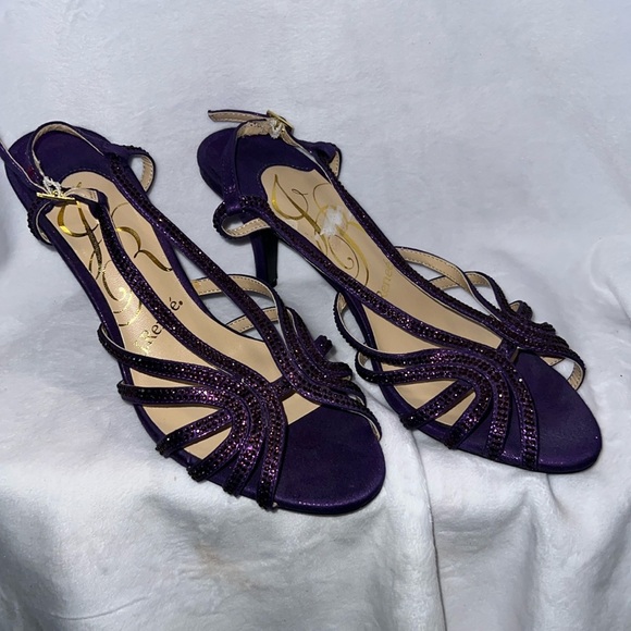 J.Renee Shoes - J.Renee Purple / purple rhinestone heels size 7.5